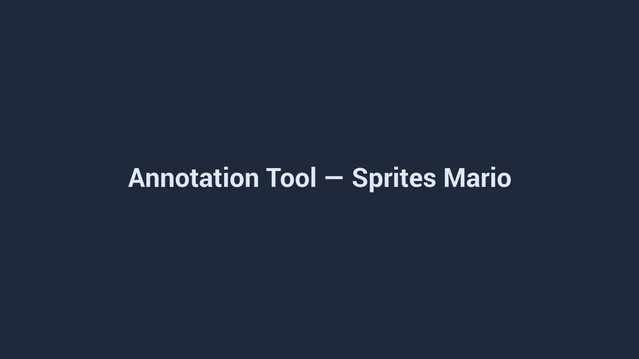 Annotation Tool — Sprites Mario