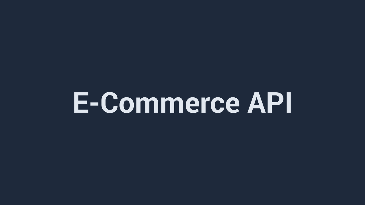 E-Commerce API